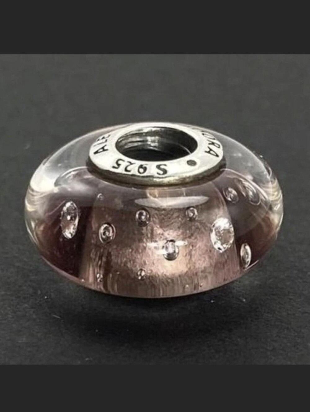 โจ๏ธPandora Sterling Silver Purple Effervescence Murano Glass Charmโจ๏ธ๐